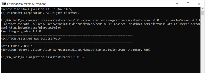 Mule Migration Command Line